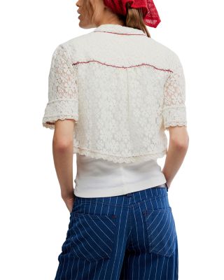 Mannie Lace Button Down Shirt