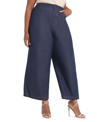 Dakota Wide Leg Jeans in Indigo Noir