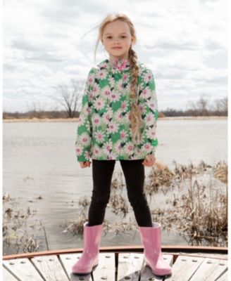 Girls' Packable Smiling Flower Windbreaker - Little Kid