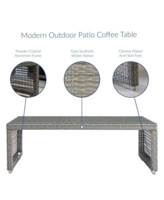  Aura Rattan Outdoor Patio Coffee Table