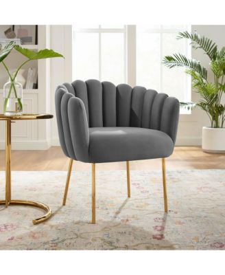  Sanna Channel Tufted Performance Velvet Armchair