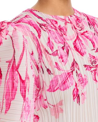 Pleated Puff Sleeve Top