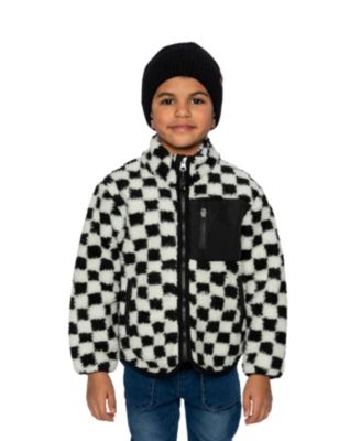 Unisex Long Sleeve Sherpa Jacket Checkerboard - Baby