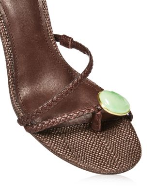 Women's Diana Braided Leather Mid Heel Sandals - Exclusive