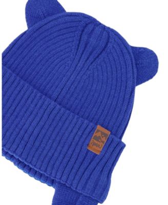  Unisex Logo Patch Ribbed Knit Hat - Baby