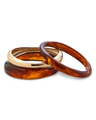 Raven Resin Bangles, Set of Three