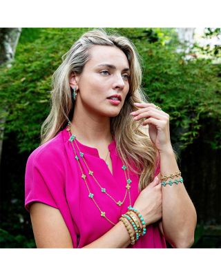 Berry Gem Medium Hoop Earrings