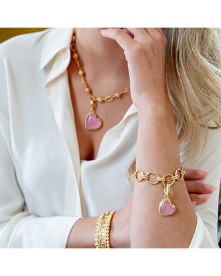 Love Mother Of Pearl Medium Heart Charm 