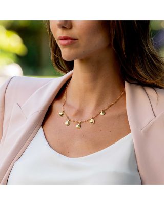 Love Heart Charm Necklace, 16-18"