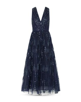 Tinsley Embroidered V Neck Dress