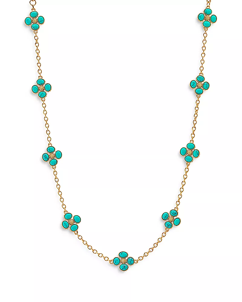 Capucine De Wulf Berry Clover Mother of Pearl Double Sided Necklace, 16