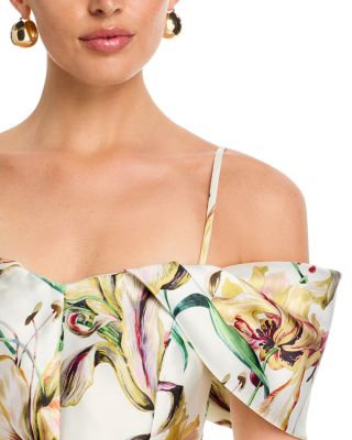 Off The Shoulder Midi Flare Dress