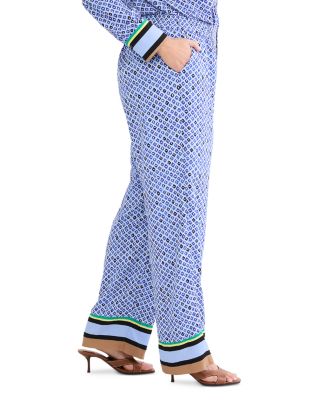 Mosaic Trimmed Lenox Wide Leg Pants