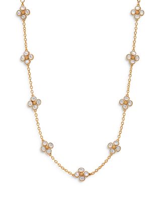 Berry Clover Mother of Pearl Double Sided Necklace, 16"