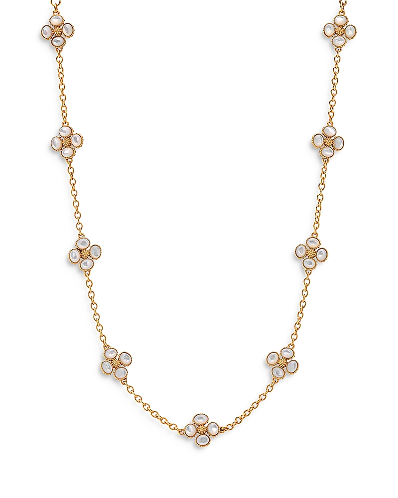 Capucine De Wulf Berry Clover Mother of Pearl Double Sided Necklace, 16 · 18