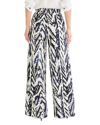 Crosshatch Wide Leg Pants