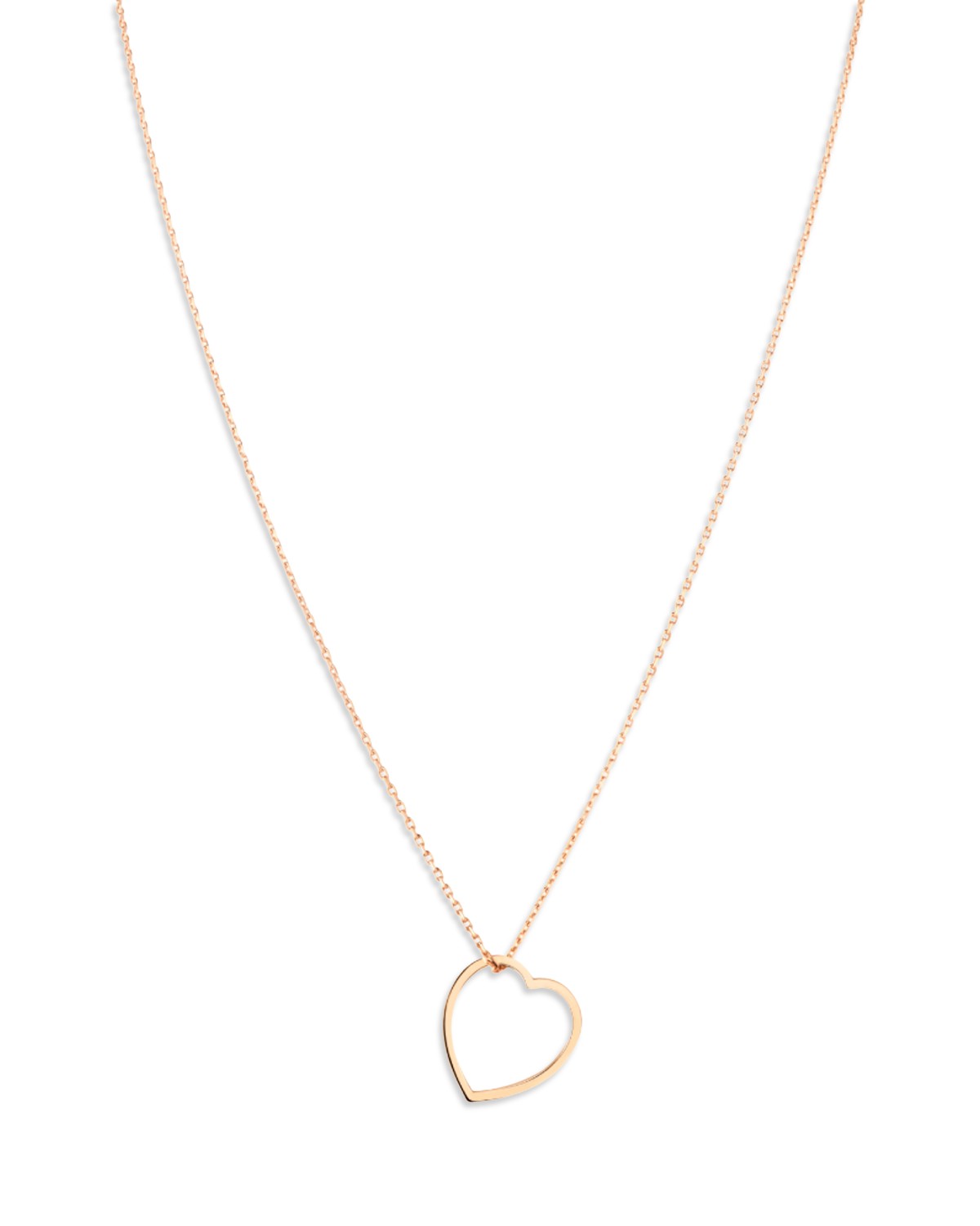 Repossi 18K Rose Gold Antifer Heart Long Pendant Necklace, 23.5-27.5