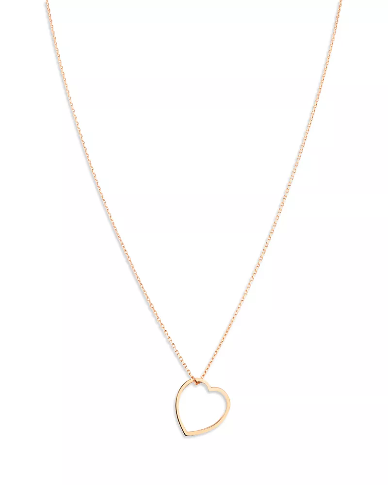 Repossi 18K Rose Gold Antifer Heart Long Pendant Necklace, 23.5