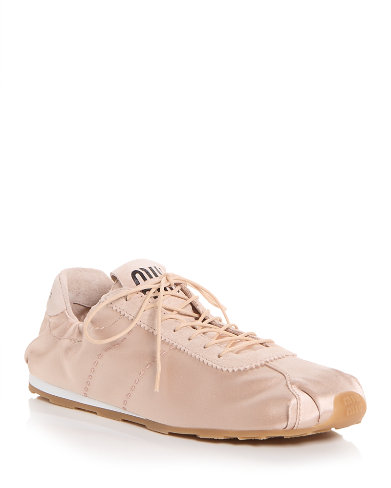 Miu Miu Women's Plume Satin Sneakers