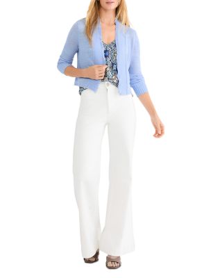 Ruffle Feather Knit Cardigan