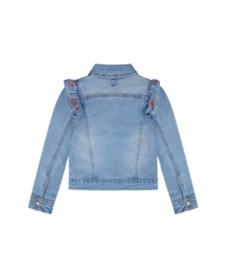 Girls' Embroidery Long Sleeve Denim Jacket - Little Kid