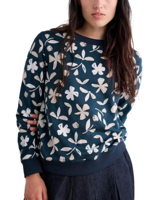 Bright Wave Printed Crew Neck Sweatshirt