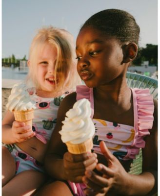 Girls' Two-Piece Ruffle Fruits Swimsuit - Big Kid