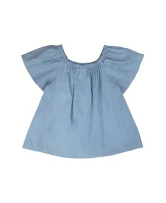 Girls' Short Sleeve Chambray Top - Big Kid