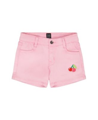 Girls' Cherry Embroidery Denim Shorts - Little Kid