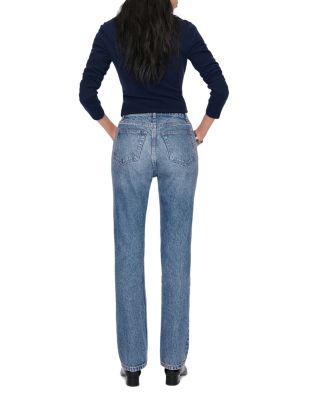 Cynthia High Rise Straight Long Jeans in Colorado