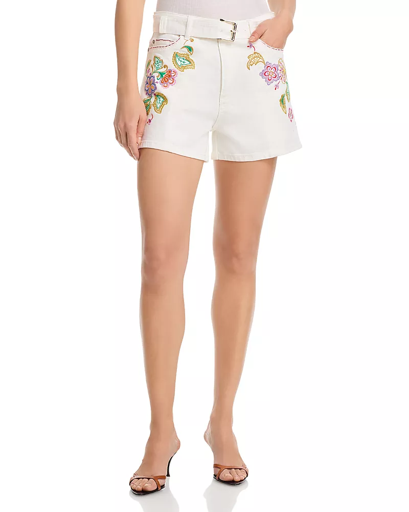 Cinq a Sept Jardin Boheme Belted Shorts