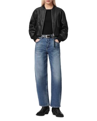 Suri Leather Bomber Jacket