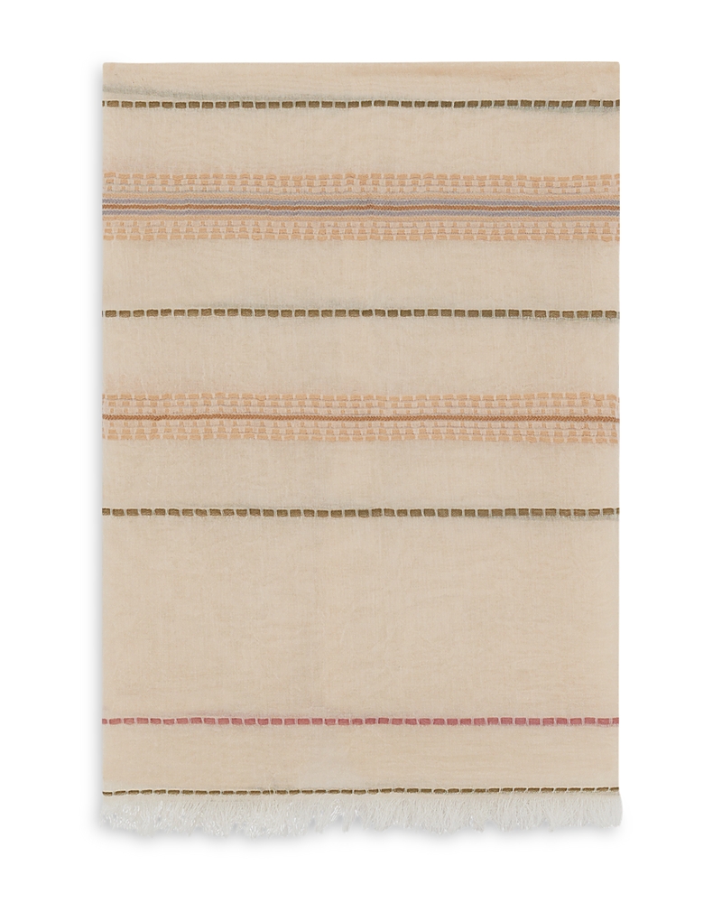 Gerard Darel Dana Stripe Detail Printed Scarf