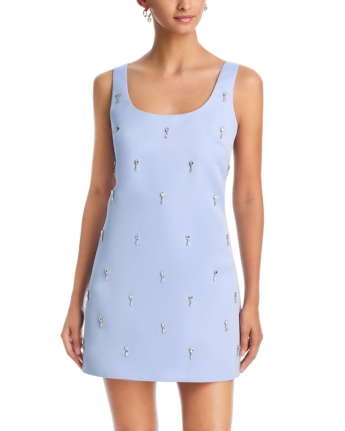 Aqua Jewel Satin Mini Dress - Exclusive