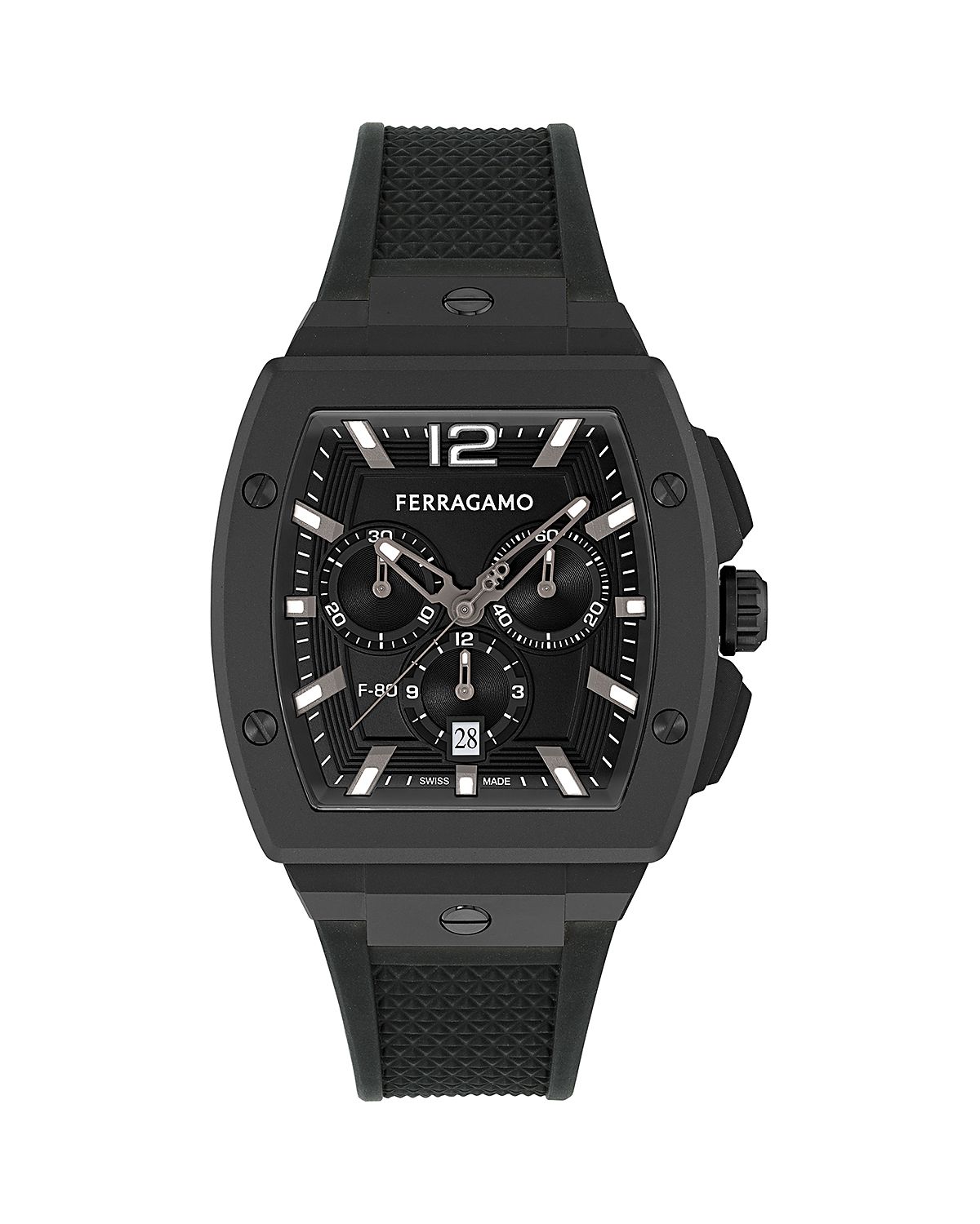 Ferragamo F-80 Tonneau Chronograph, 42mm