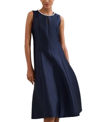 Judy Satin Jeweled Dress