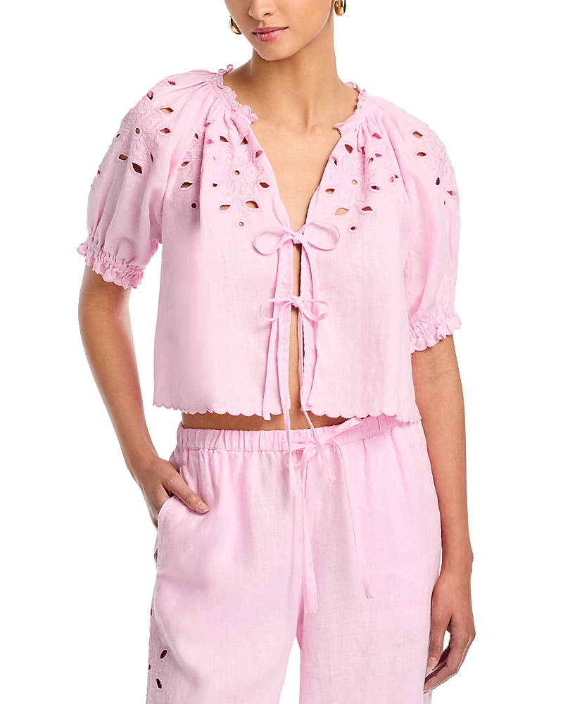 Rails Lizbeth Linen Eyelet Top