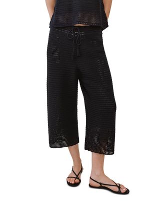 Crop Wide Leg Crochet Pants