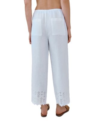 Embroidered Beach Crop Pants