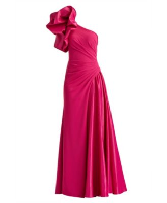  Romay Pouf Sleeve Contrast Gown