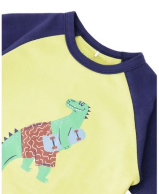  Boys' Organic Cotton Dino Two-Piece Pajama Set - Little Kid, Big Kid