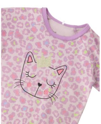  Girls' Organic Cotton Animal Two-Piece Pajama Set - Little Kid