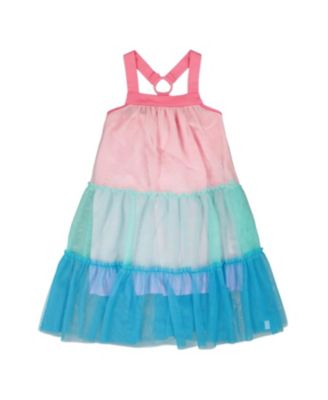  Girls' Sleeveless A-line Mesh Dress - Big Kid