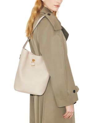 Slim Leather Bucket Bag