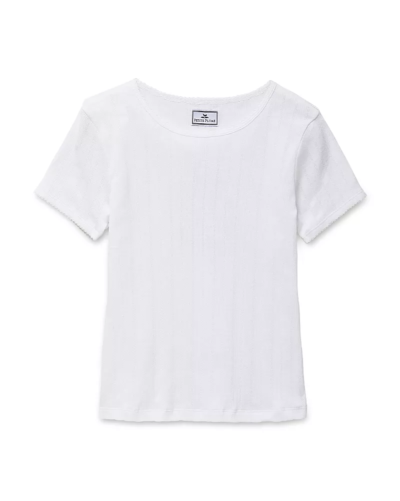 Petite Plume Pointelle Knit Tee