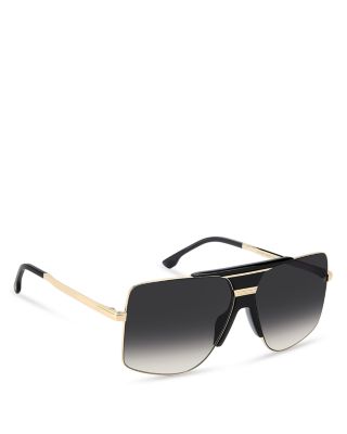 Square Double Bridge Sunglasses, 62mm