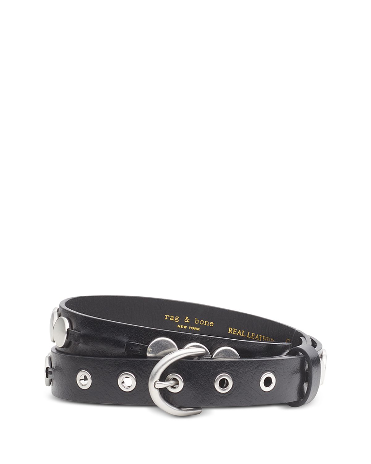 rag & bone Luna Women's Disc Detail Leather Belt