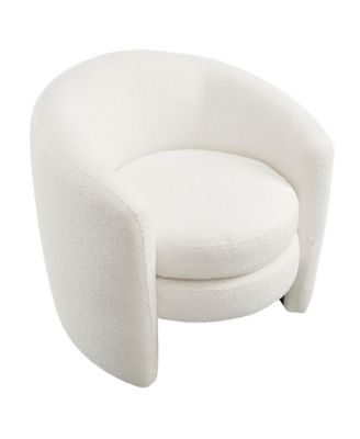  Affinity Upholstered Boucle Fabric Curved Back Armchair