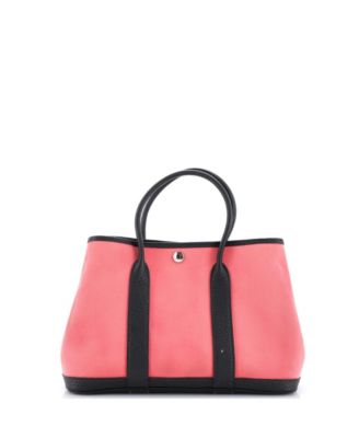 30 Garden Party Tote Toile and Leather