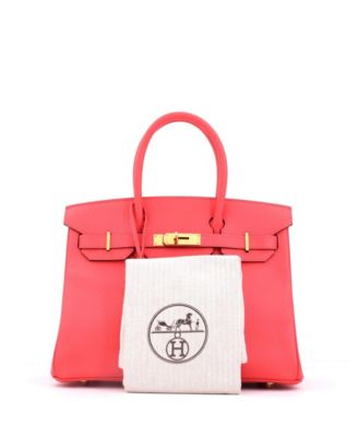Birkin 30 Handbag Red Epsom with Gold Hardware